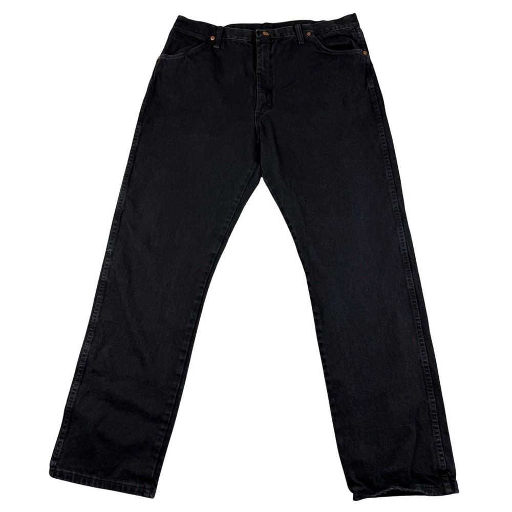 Wrangler Jeans Men 38x34 (Fit 36x33) Black Cowboy Cut Western Denim 13MWZWK